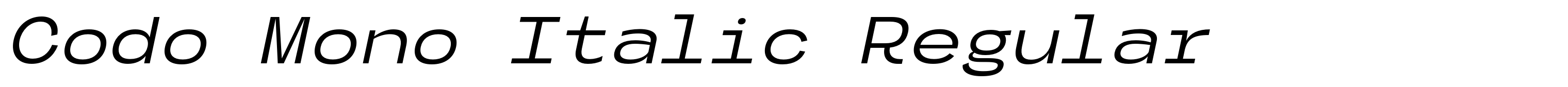 Codo Mono Italic Regular